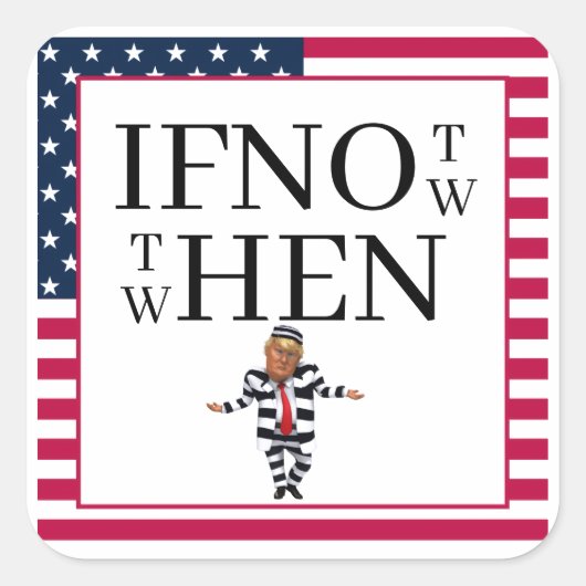 Als niet nu Sticker (Voorkant)