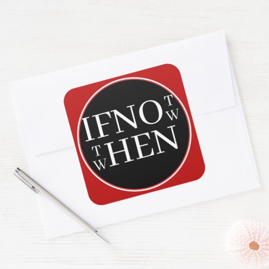 Als niet nu Sticker (Envelop)