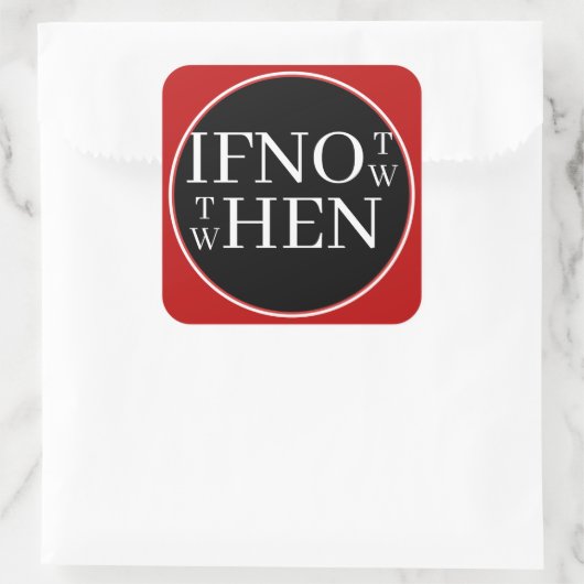 Als niet nu Sticker (Tas)