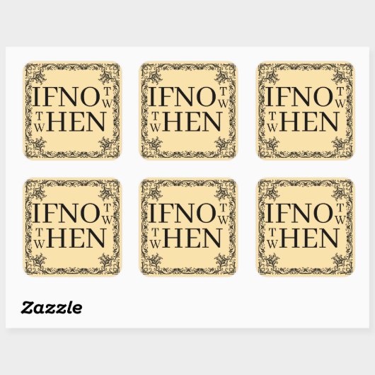 Als niet nu Sticker (Vel)