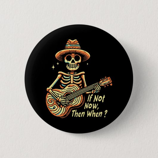 Als niet nu, wanneer dan wel ronde button 5,7 cm (Voorkant)