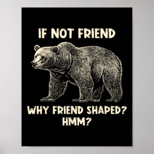 Als niet vriend waarom vriend gevormde grappige be poster