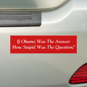 Als Obama het Antwoord…. was Bumpersticker (Op auto)