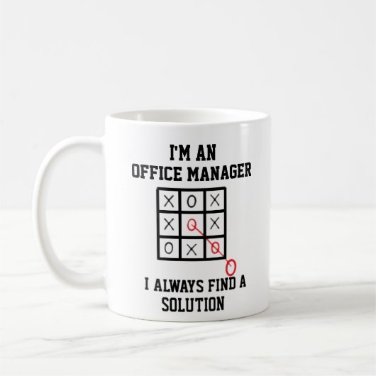 Als Office Manager Vind Ik Altijd Een Oplossing Koffiemok (Links)