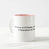 Als oma niet gelukkig is...RUN Tweekleurige Koffiemok (Voorkant links)
