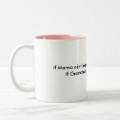 Als oma niet gelukkig is...RUN Tweekleurige Koffiemok (Links)