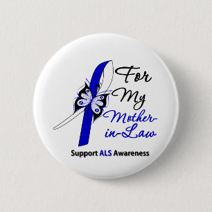 ALS-ondersteuning voor mijn schoonmoeder Ronde Button 5,7 Cm