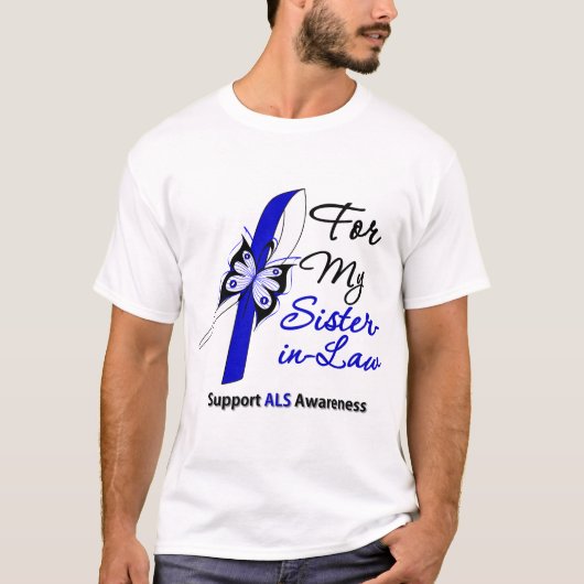 ALS-ondersteuning voor mijn schoonzuster T-shirt (Voorkant)