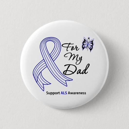 ALS-ondersteuning voor mijn vader Ronde Button 5,7 Cm (Voorkant)