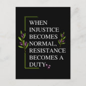 ALS ONRECHT NORMAAL WORDT, WORDT WEERSTAND BRIEFKAART (Voorkant)