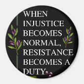 ALS ONRECHT NORMAAL WORDT, WORDT WEERSTAND MAGNEET (Voorkant)