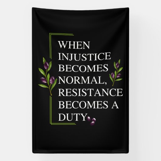 ALS ONRECHT NORMAAL WORDT, WORDT WEERSTAND SPANDOEK (Verticaal)