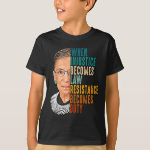 Als onrecht wet wordt, wordt verzet een plicht t-shirt