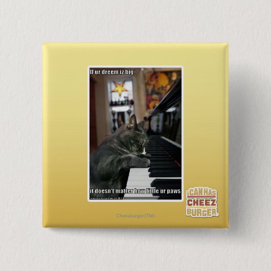 Als onze droom groot is vierkante button 5,1 cm (Voorkant)