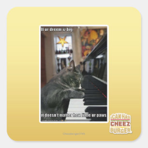 Als onze droom groot is vierkante sticker