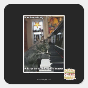 Als onze droom groot is vierkante sticker