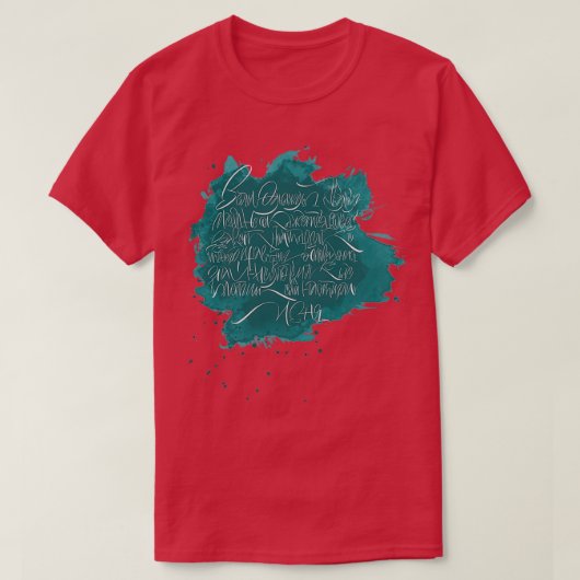 Als op een dag de kalligrafie in het Russisch koel T-shirt (Design voorkant)