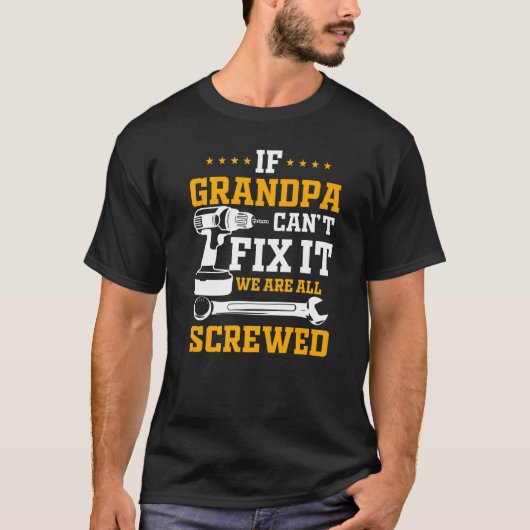 Als opa Cant Fix was het allemaal gescheurde vader T-shirt (Voorkant)