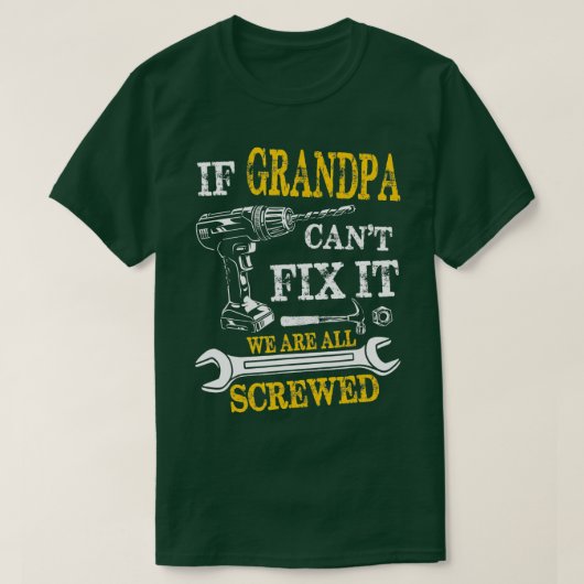 Als opa Cant Fix was het allemaal gescheurde vader T-shirt (Design voorkant)