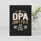 Als Opa het niet kan oplossen, kan niemand dat - v Bedankkaart (Staand voorkant)