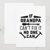 Als opa het niet kan oplossen, kan niemand het bedankkaart (Voorkant / Achterkant)