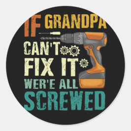 Als opa het niet kan oplossen, zijn we allemaal ge ronde sticker