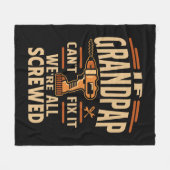 Als opa kan repareren het grappige klusjesman opa fleece deken (Voorkant (Horizontaal))