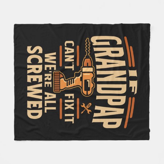 Als opa kan repareren het grappige klusjesman opa fleece deken (Voorkant (Horizontaal))