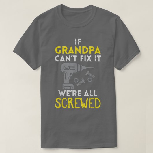 Als opa Kant Fi het allemaal gesneeuwd was... T-shirt (Design voorkant)