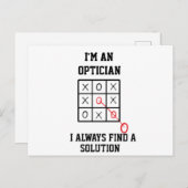 Als Opticien Vind Ik Altijd Een Oplossing  Ansicht Briefkaart (Voorkant / Achterkant)