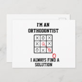 Als orthodontist vind ik altijd een oplossing   briefkaart (Voorkant / Achterkant)