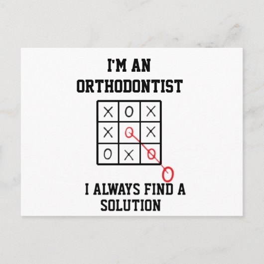 Als orthodontist vind ik altijd een oplossing   briefkaart (Voorkant)