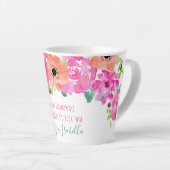 Als Overgrootmoeder waren bloemen gedicht bloemen Latte Mok (Rechterhoek)