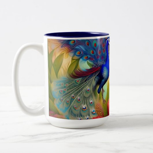  als Pacock Tweekleurige Koffiemok (Links)