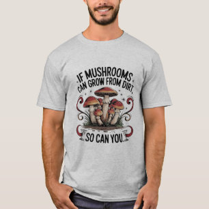 Als paddenstoelen kunnen groeien van vuil T-shirt 