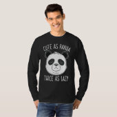 Als Panda twee keer als Lazy Beer Activisten T-shirt (Voorkant volledig)