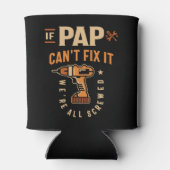 Als Pap het kan repareren grappige klusjesman opa Blikjeskoeler (Achterkant)