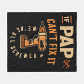 Als Pap het kan repareren grappige klusjesman opa Fleece Deken (Voorkant (Horizontaal))