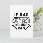 Als papa het niet kan oplossen, kan niemand het bedankkaart (Staand voorkant)