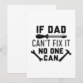 Als papa het niet kan oplossen, kan niemand het bedankkaart (Voorkant / Achterkant)