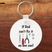Als papa het niet kan oplossen kan niemand mechani sleutelhanger (Voorkant)