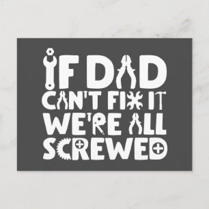 Als papa het niet kan oplossen, zijn we allemaal i briefkaart