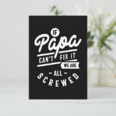 Als Papa het niet kan oplossen, zijn we allemaal i RSVP Kaartje (Staand voorkant)