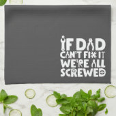 Als papa het niet kan oplossen, zijn we allemaal i theedoek (Gevouwen)