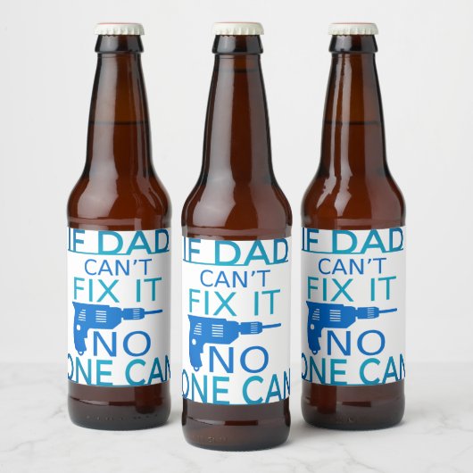 Als papa het niet kan repareren bier etiket (Flessen)