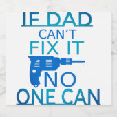 Als papa het niet kan repareren bier etiket (Enkel label)