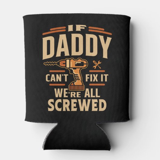 Als papa kan repareren het grappige klusjesman opa blikjeskoeler (Achterkant)