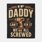 Als papa kan repareren het grappige klusjesman opa fleece deken (Voorkant)