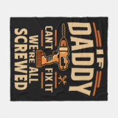 Als papa kan repareren het grappige klusjesman opa fleece deken (Voorkant (Horizontaal))