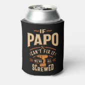 Als papo kan repareren het grappige klusjesman opa blikjeskoeler (Blikje Achterkant)